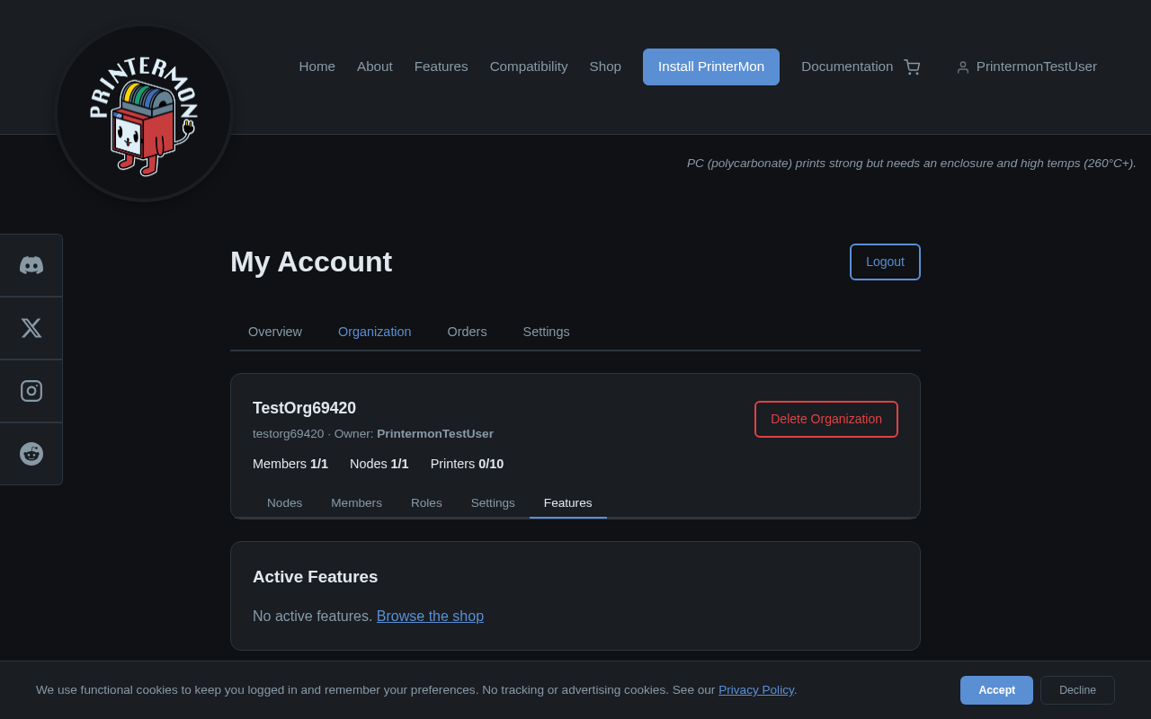 Features Tab
